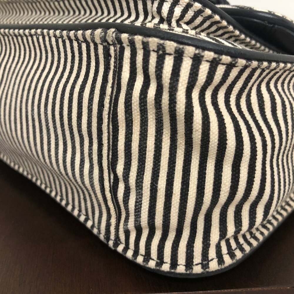 Kate Spade New York Hudson Convertible Striped Canvas and Leather Crossbody Bag - Picture 6 of 14